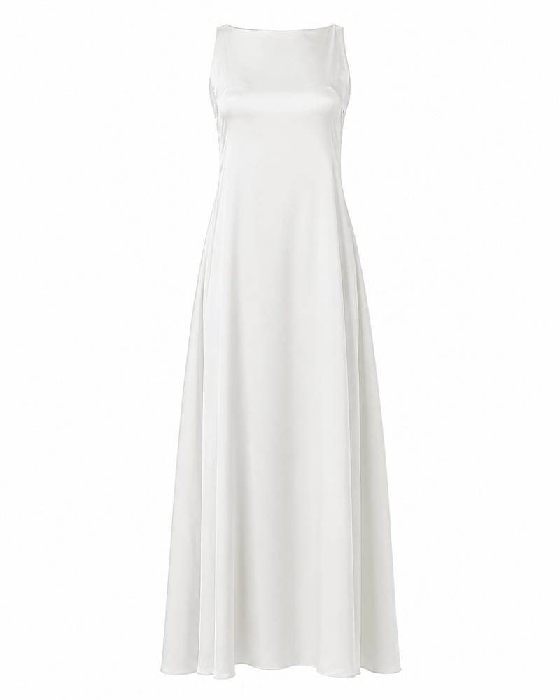 Plain Silk Dress